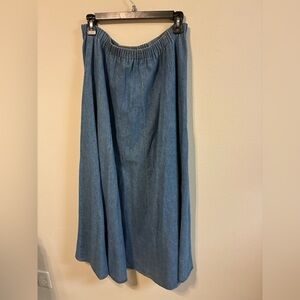Vintage Central Falls Denim Maxi Skirt